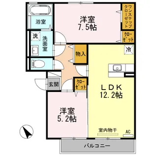 サンパティーク【2階】の間取り