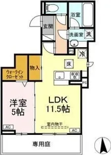 ルヴィータ矢田南【1階】の間取り