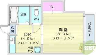 弓の町ハイツA棟【2階】の間取り