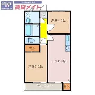 Mキューブ【2階】の間取り