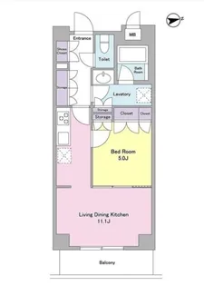 東京都渋谷区恵比寿西1【マンション】の間取り