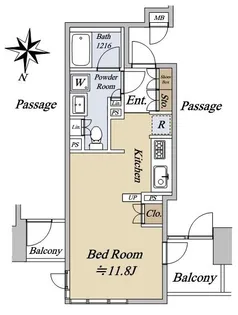 THE HIGH HORIE【5階】の間取り