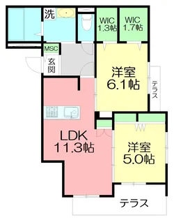 Villa LuciolaII【1階】の間取り