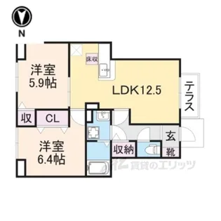 メゾン花園2【1階】の間取り