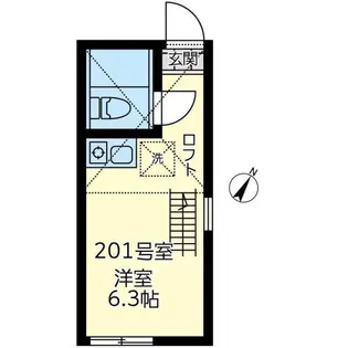 ユナイト東白楽ポルナレフ【2階】の間取り
