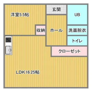 寺沢ハイツ【6階】の間取り