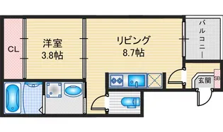 Seven season 八田【3階】の間取り