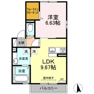 メゾンドセフィーロ【2階】の間取り