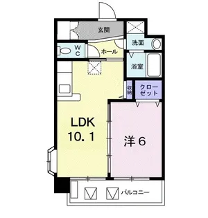 ロイヤルヒルズ【6階】の間取り