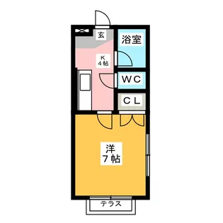 ルーエ城北【1階】の間取り