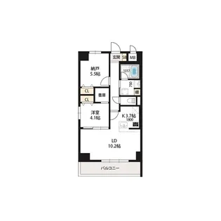 ベルンガーデン勝山北【10階】の間取り