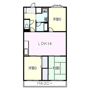 アーバンヴィラ登美丘【3階】の間取り