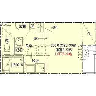 ハーモニーテラス西日置II【2階】の間取り