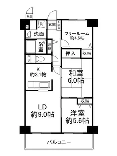 菜の花の街 葛野【3階】の間取り