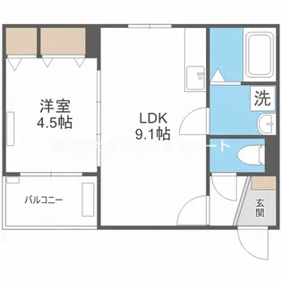 ニスム御崎【4階】の間取り