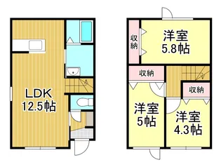 ドミールB【1階】の間取り