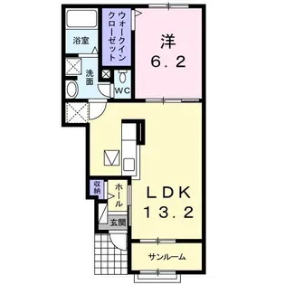 スウィート グレジデンスII【1階】の間取り