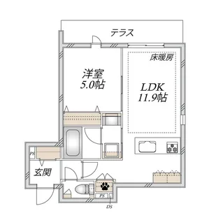 Gracefeel Ayase【1階】の間取り