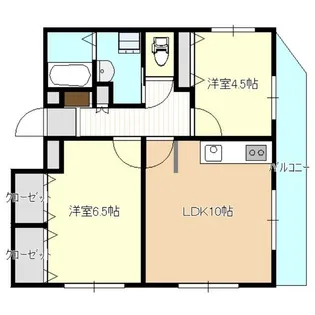 みやこハイツ【2階】の間取り