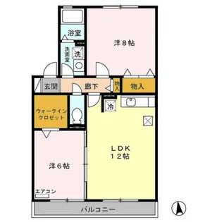 サニー・ウェル【1階】の間取り