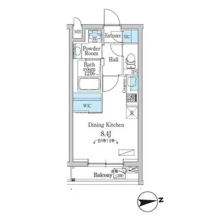 デュオフラッツ千歳船橋【2階】の間取り