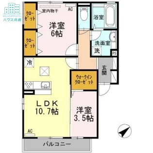 リッチジャスミン【1階】の間取り