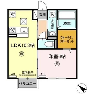 アクアB棟【1階】の間取り