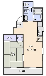 ビューハイム本井【4階】の間取り