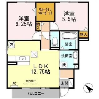 ポム ドゥ テール【1階】の間取り