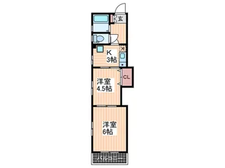 ファニー幸【6階】の間取り