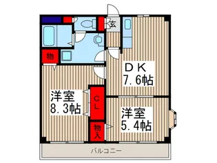 グリ-ンヒルズ【2階】の間取り