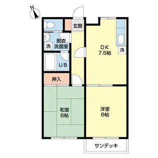 シーガルハイツ弐番館【1階】の間取り