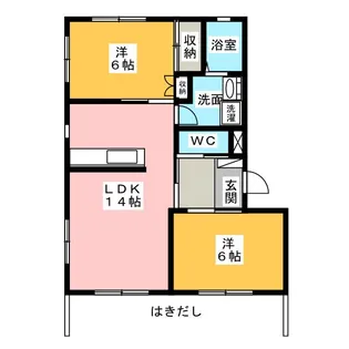 草薙ヒルズ A【1階】の間取り