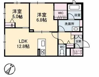 ラクスム【1階】の間取り