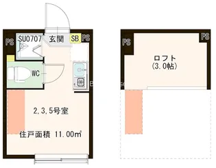 グラン千住仲町【2階】の間取り