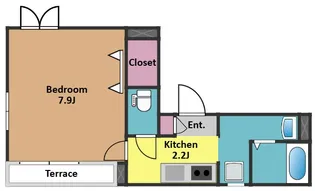 メゾン タテオトII【1階】の間取り
