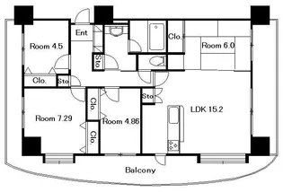 ビバシティ赤迫【8階】の間取り