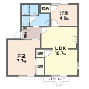 シェ・モワァB【2階】の間取り