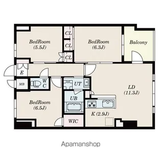SーRESIDENCE伊都Attirant【11階】の間取り