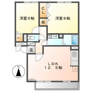 アミスターB【3階】の間取り