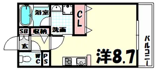 大栄・モンテマーレ北野【5階】の間取り
