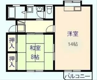 竹内町ハイツI【1階】の間取り