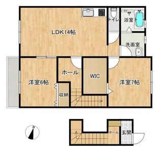 K&M海田東コーポ【2階】の間取り
