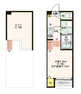 テラス平安通III【2階】の間取り