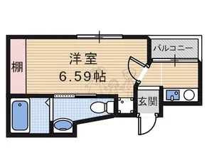アバンサール遠里小野【4階】の間取り