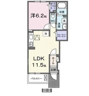 アヴァンセ オオクテ【1階】の間取り