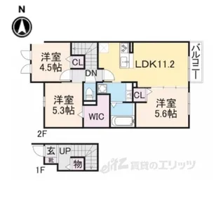 コットンハウス3【2階】の間取り