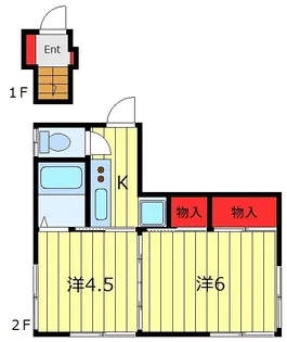 野口荘【2階】の間取り