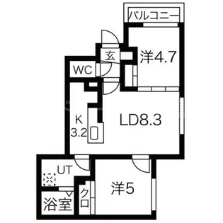 ブランシャール菊水駅前【3階】の間取り