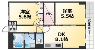 ボシュケ鷹取【2階】の間取り